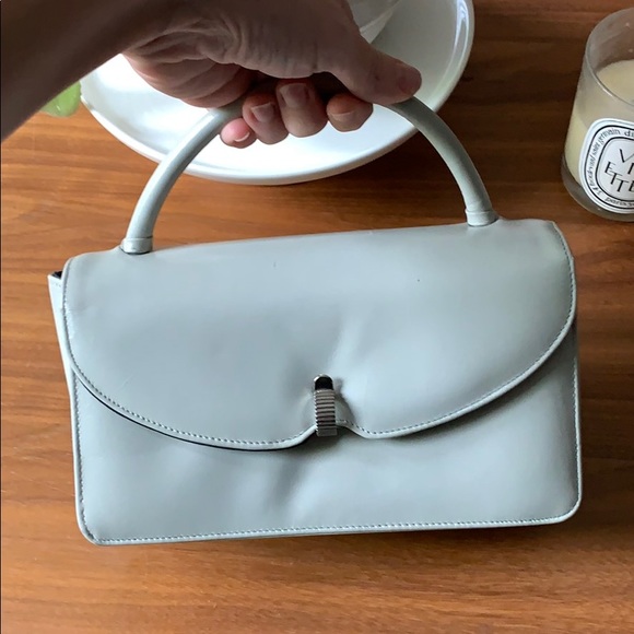 Vintage Neiman Markus Mini Bag 💼 Light Grey - Picture 2 of 8